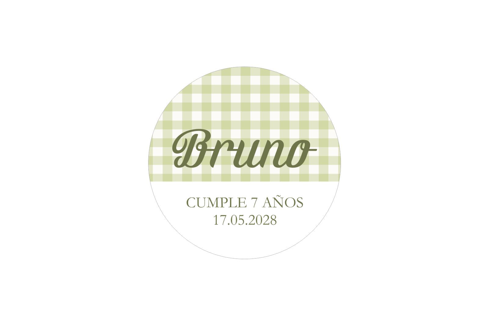 Adhesivo personalizado - Vichy Verde