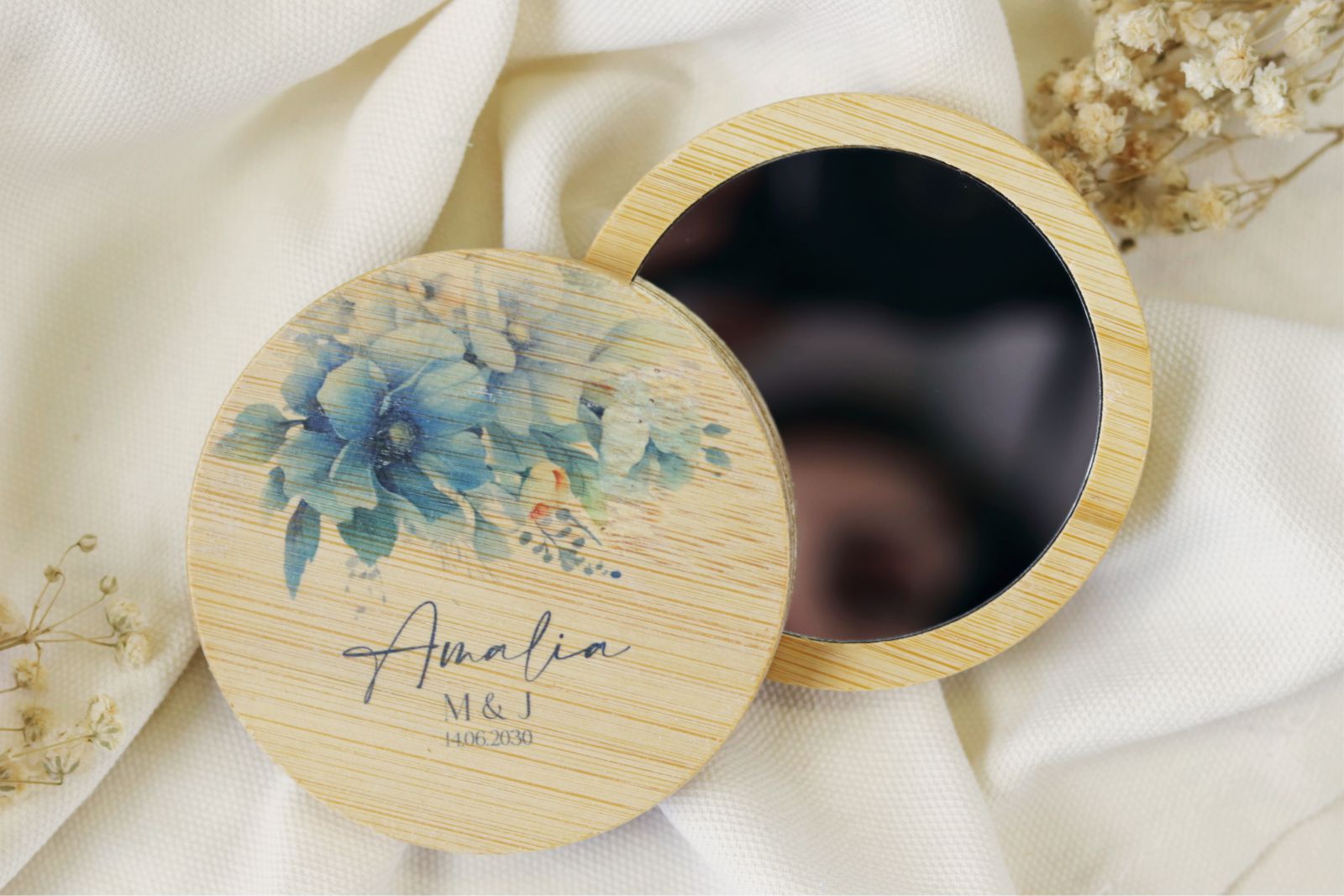 Espejo de bambú - CELESTE