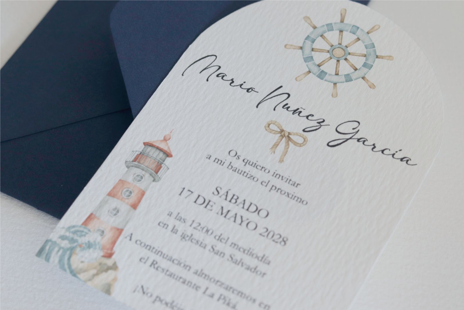 Invitación de Bautizo - Náutica