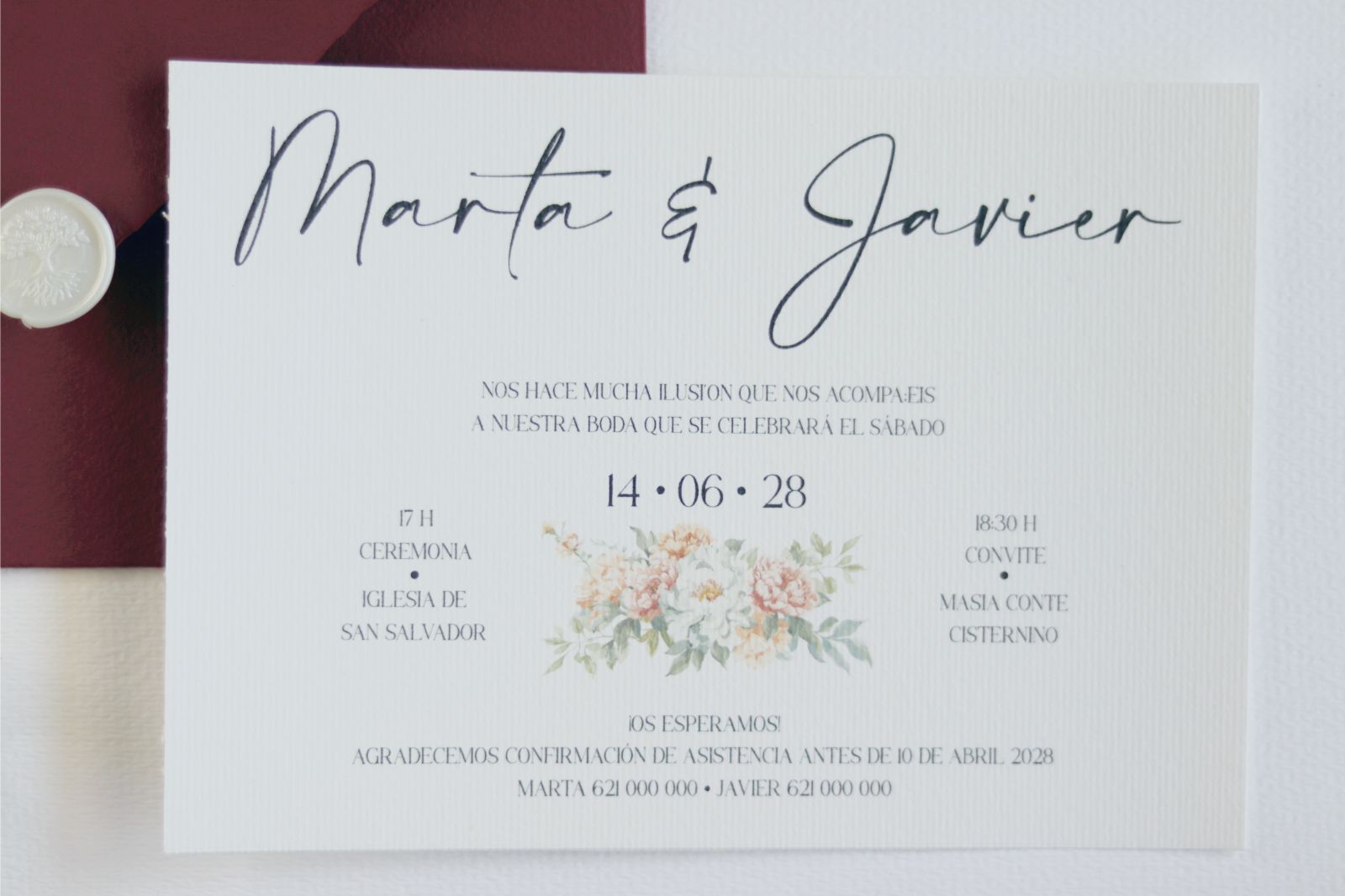 Invitación de boda - AMATISTA