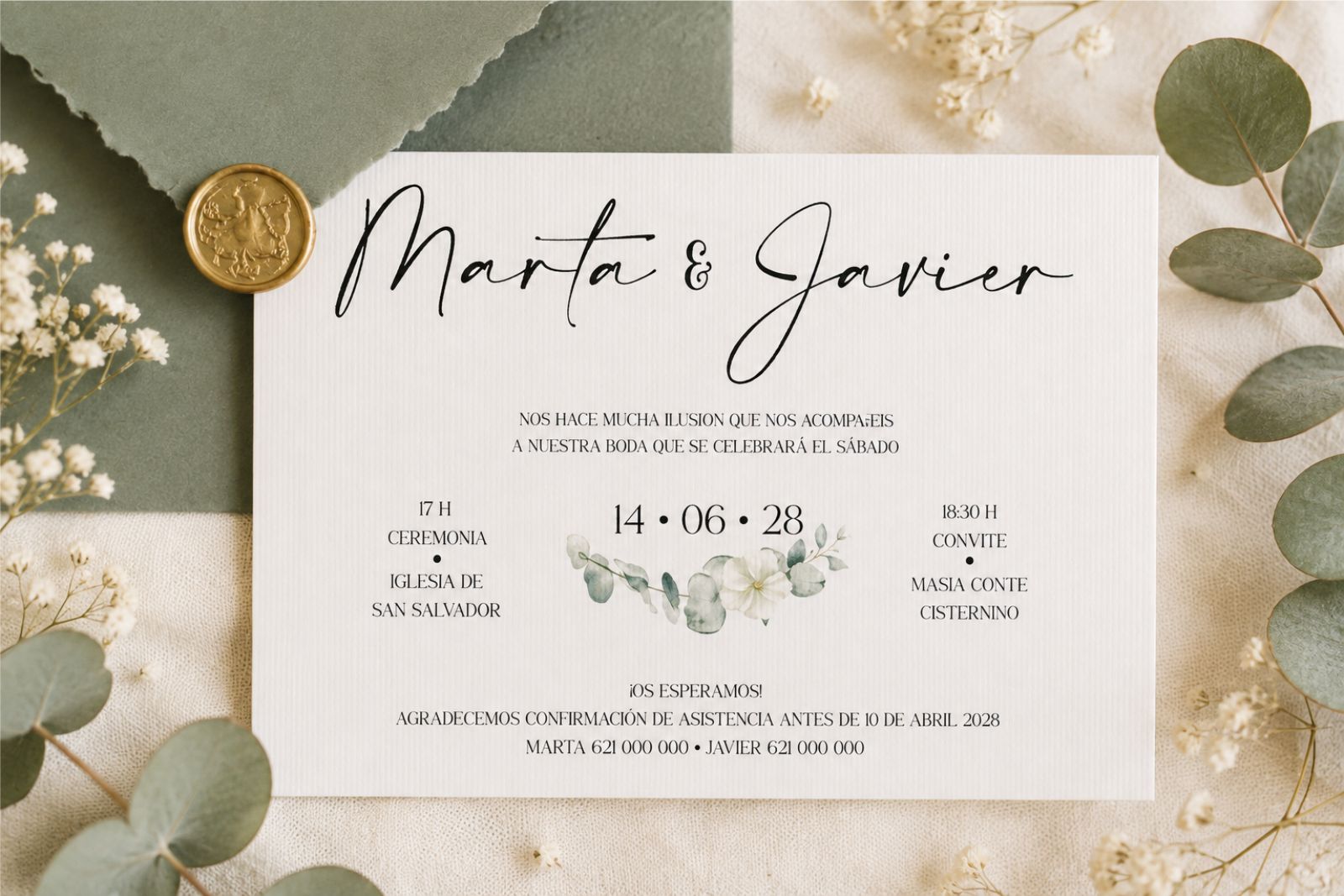 Invitación de Boda - EUCALIPTO