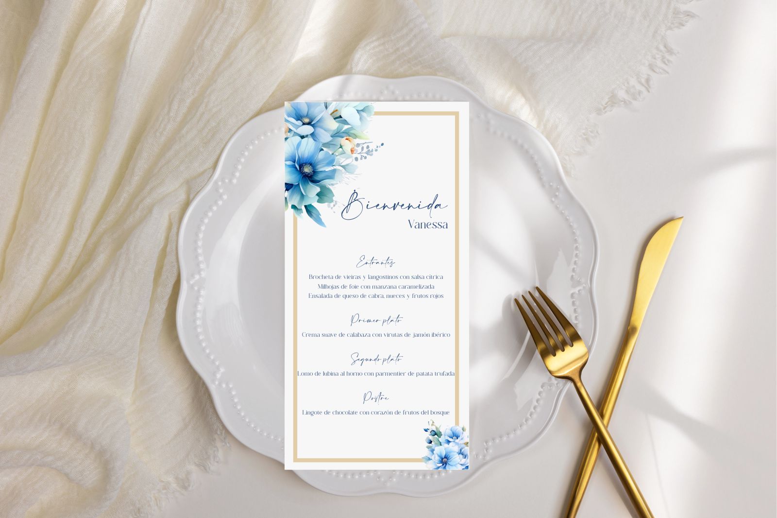 Menú de boda - CELESTE