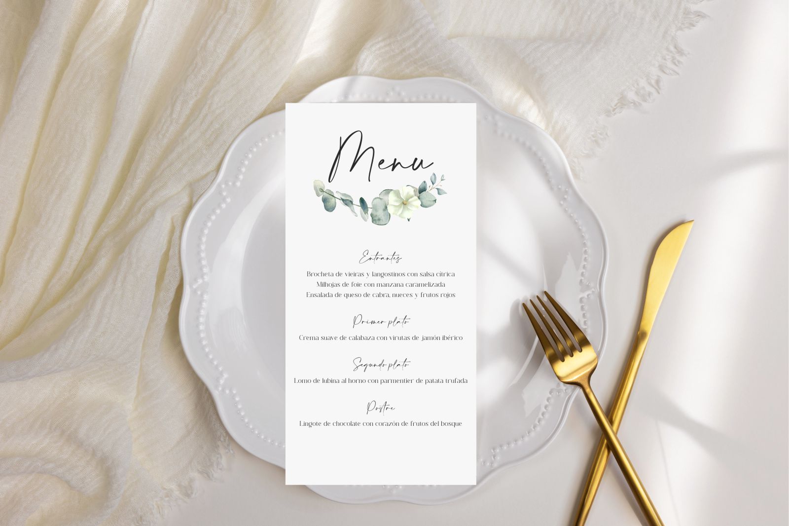 Menú de boda - EUCALIPTO