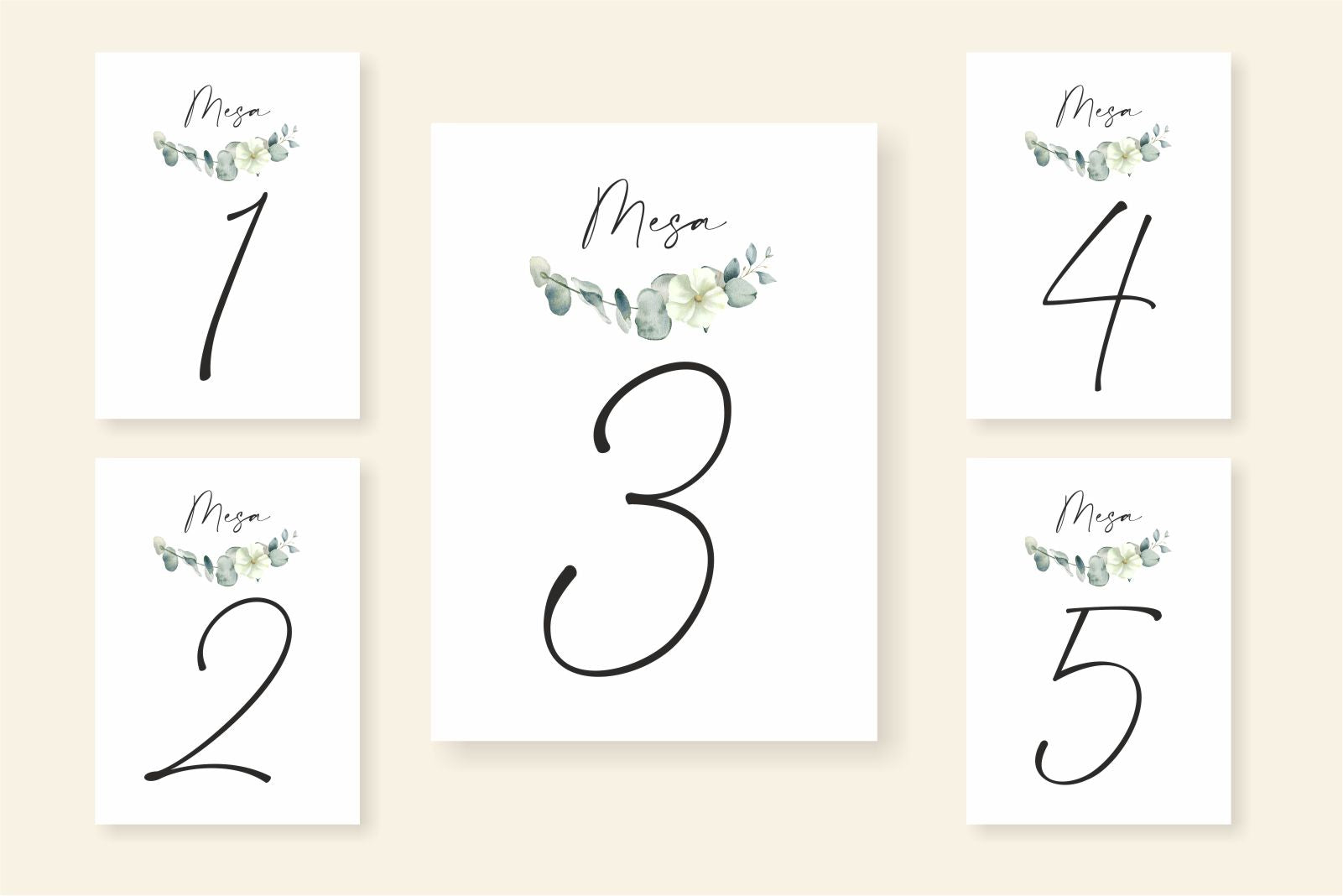 Número de mesa - EUCALIPTO