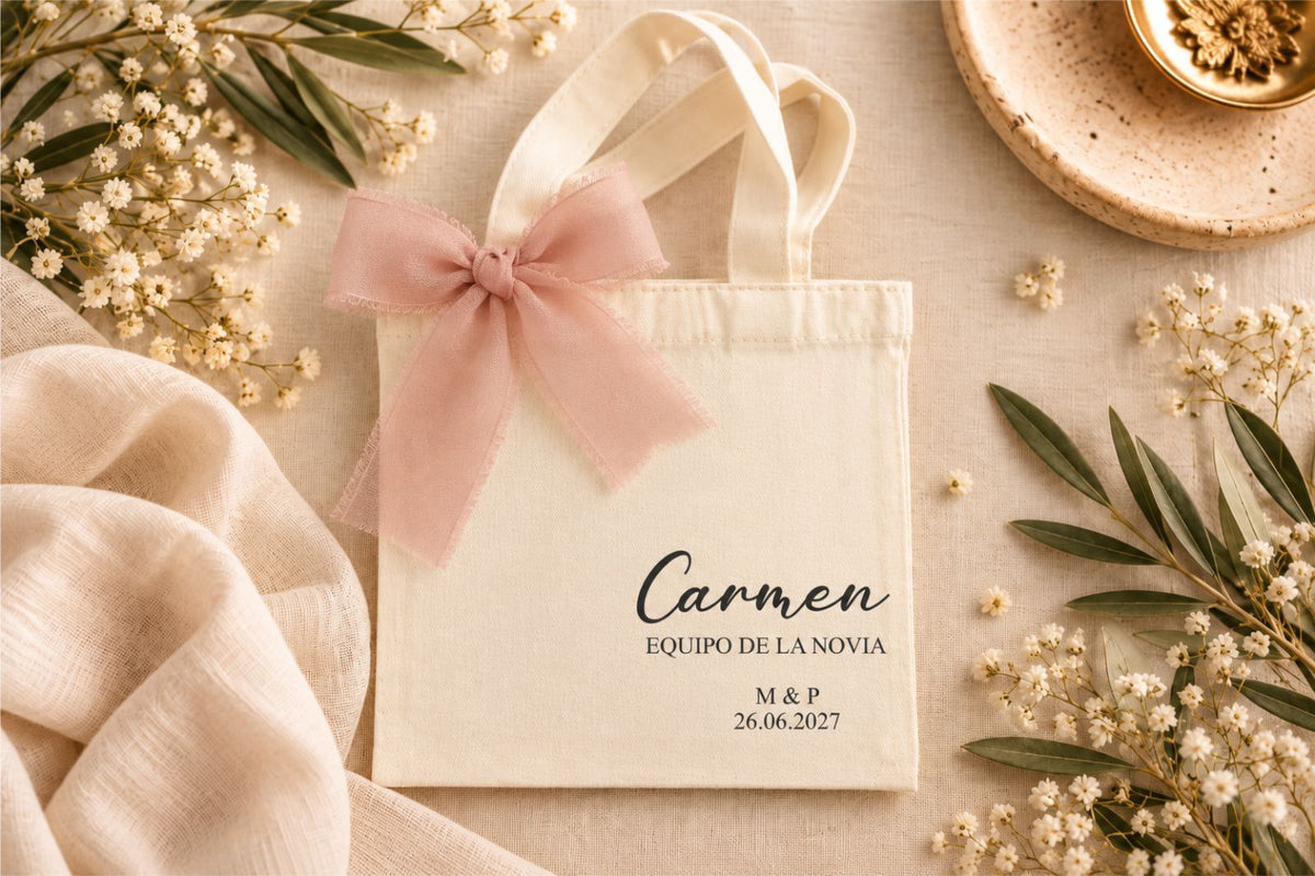 Mini Tote Bag Personalizado para Despedida de Soltera / Damas de Honor