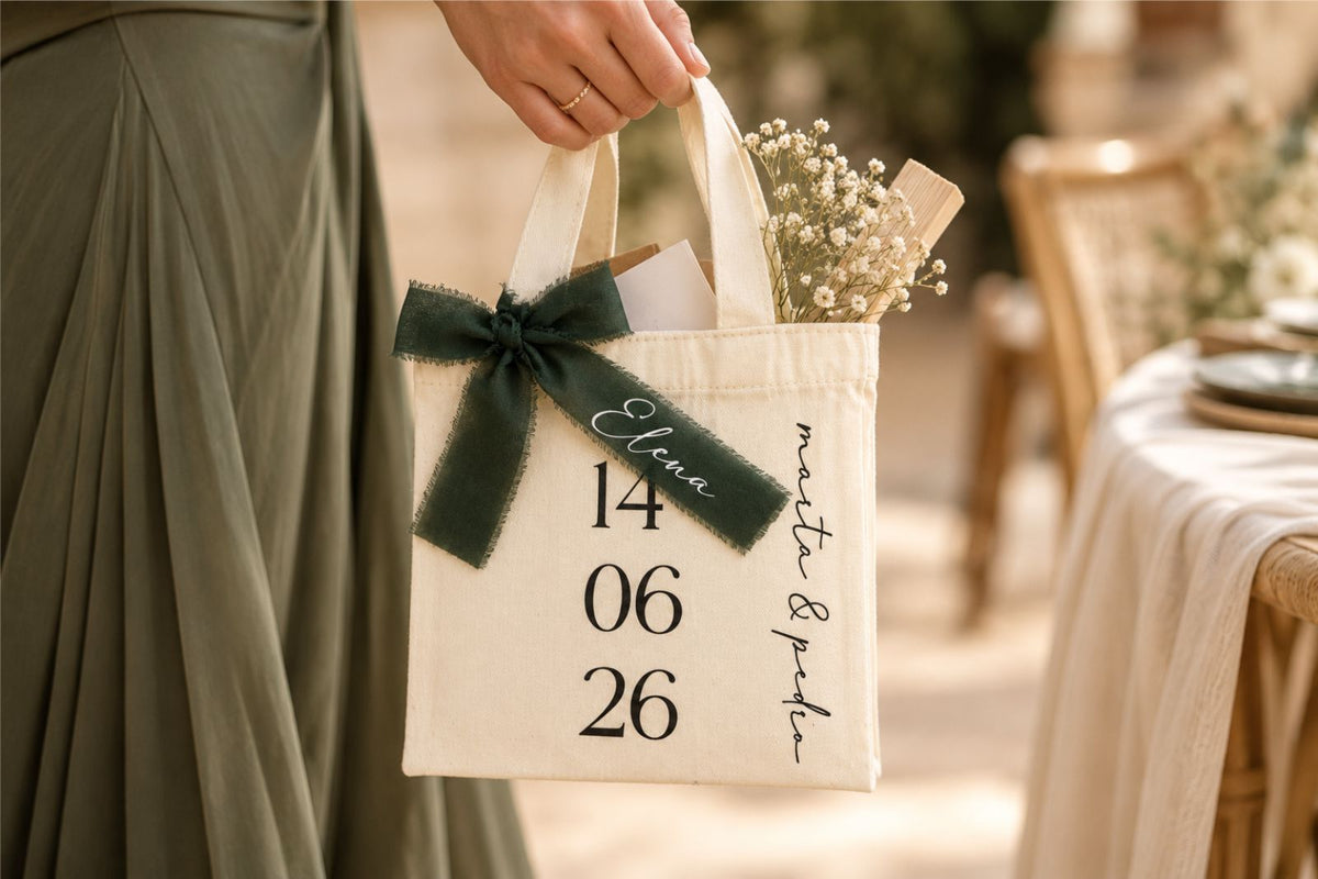 Mini Tote Bag Personalizado para Bodas
