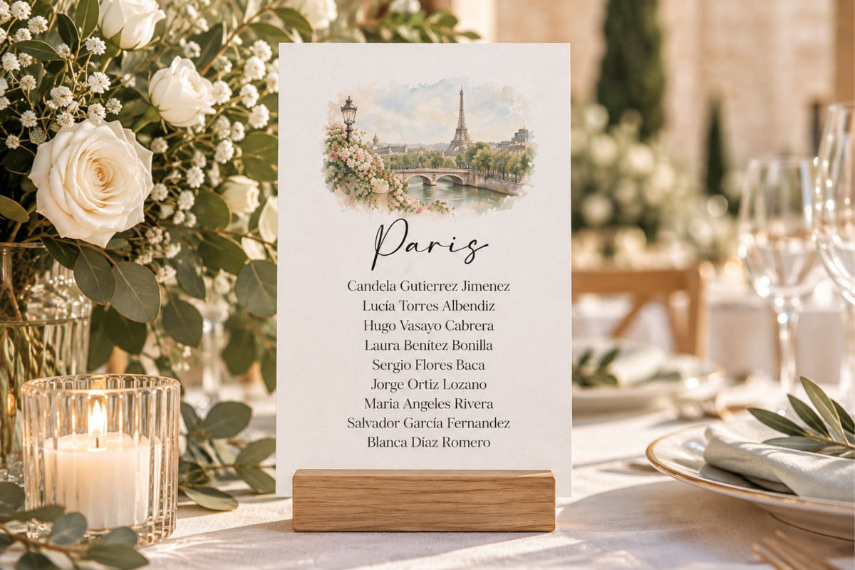 Seating Plan Personalizado con Nombres