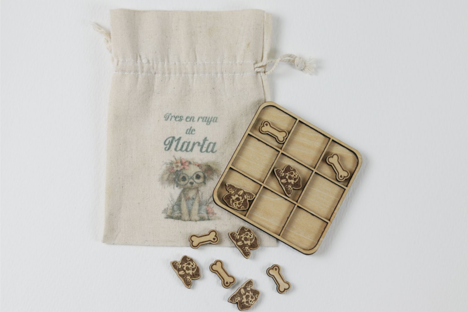 Tres en raya - Perro y hueso