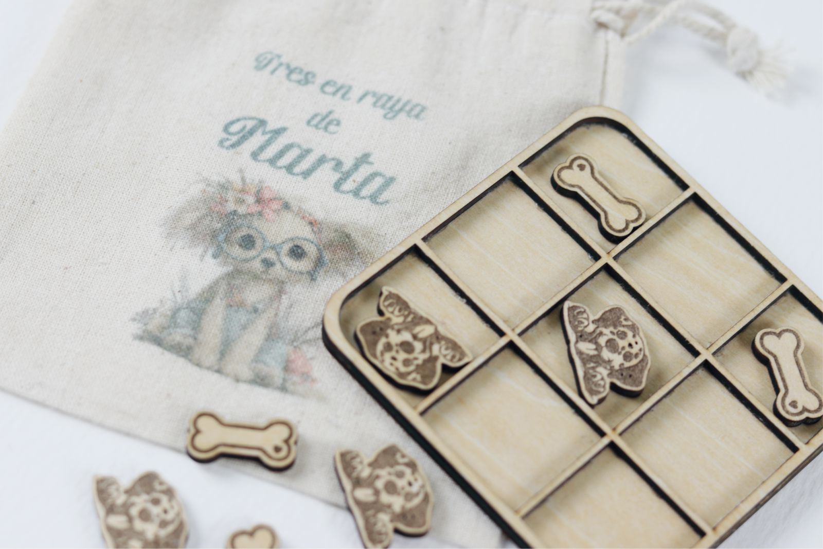 Tres en raya - Perro y hueso