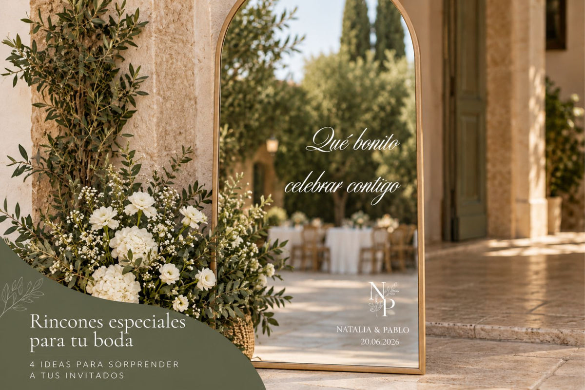 Rincones especiales para tu boda: 4 ideas para sorprender a tus invitados