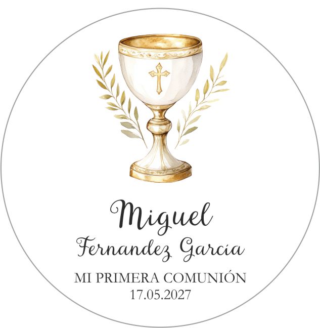 Adhesivo de Comunión - Cáliz