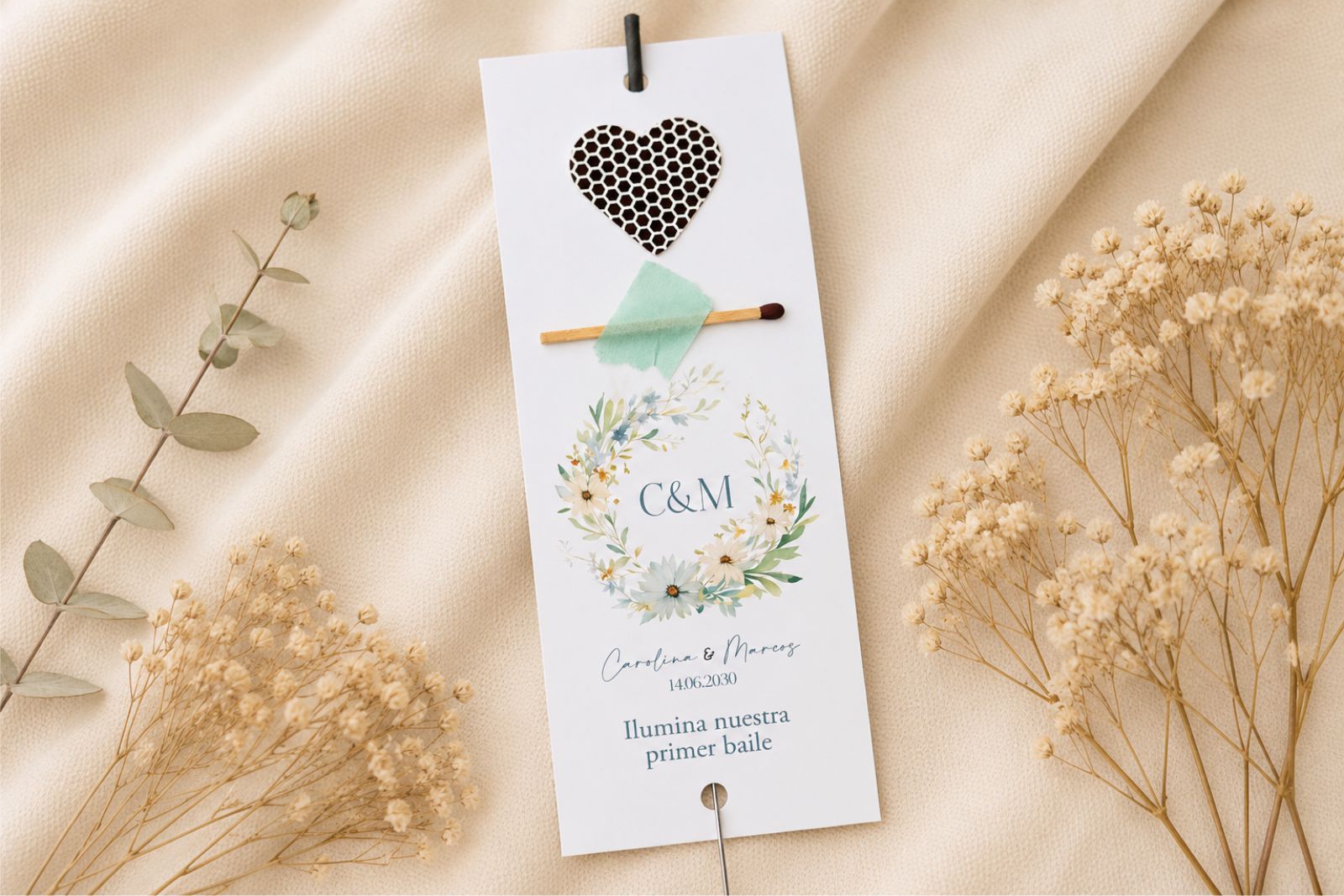 Bengala para bodas personalizados | Abril