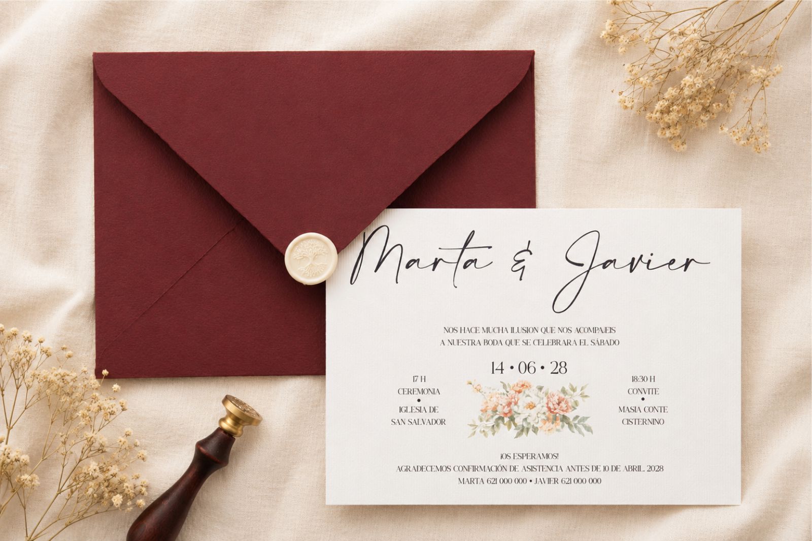 Invitación de boda - AMATISTA