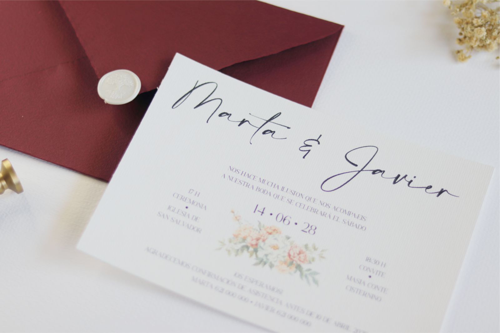 Invitación de boda - AMATISTA