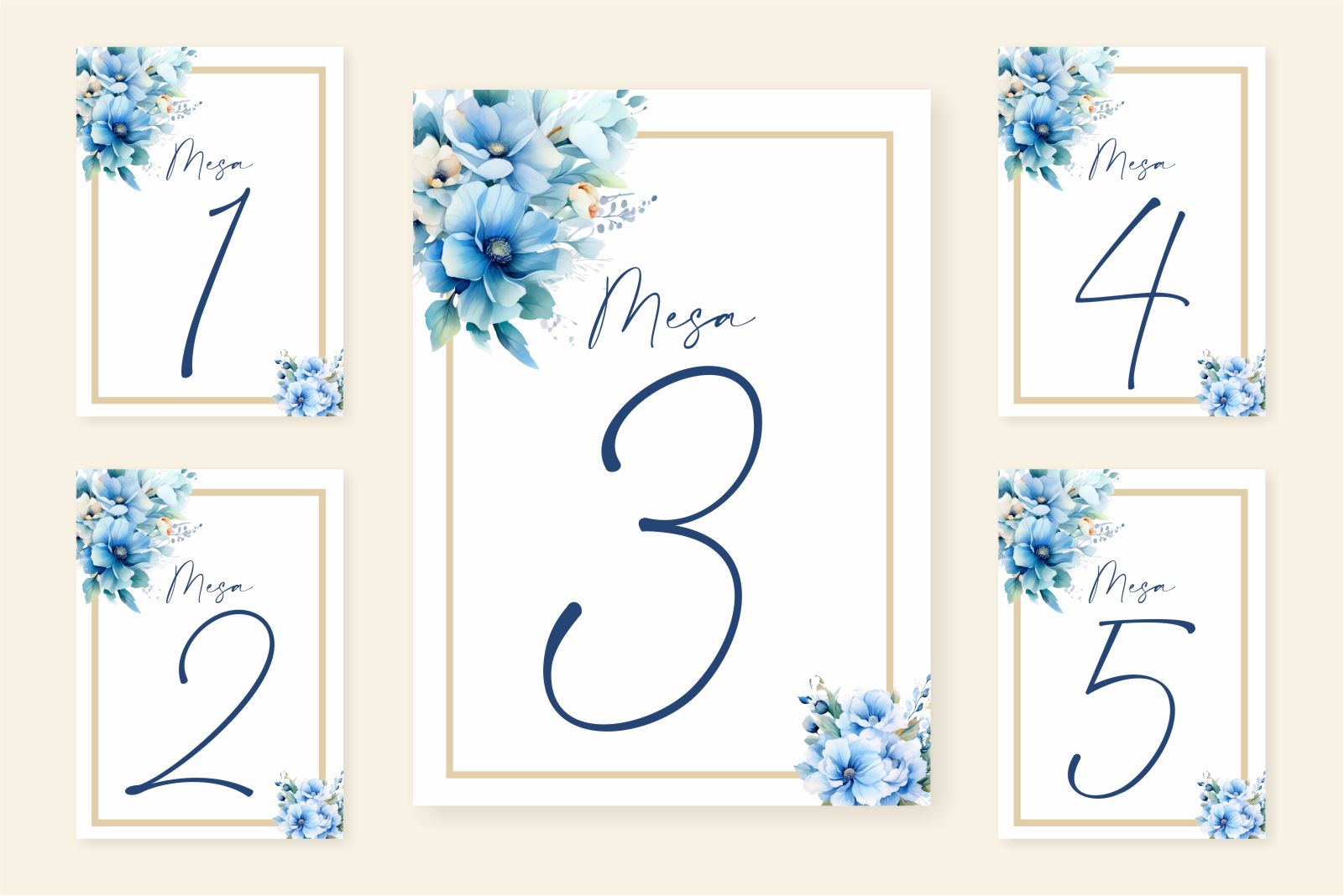 Número de mesa - CELESTE