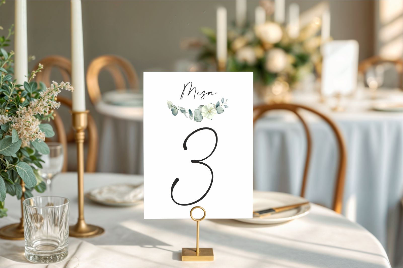Número de mesa - EUCALIPTO