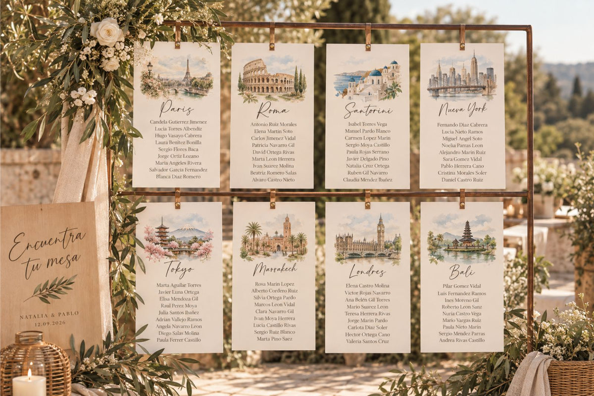 Seating Plan  Personalizado con Nombres